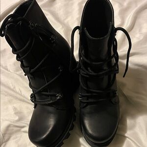 Sorel Black Combat Boots